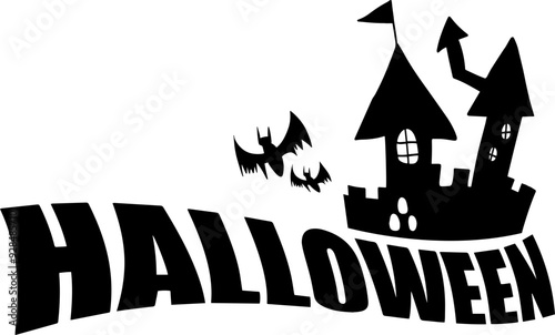 The halloween logo for stamp of sticker decor.