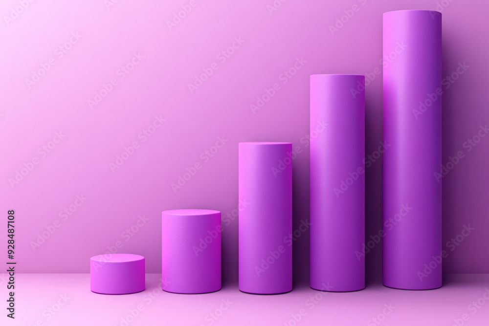 A bar graph, isolated on a pastel lavender background, symbolizing data representation in statistics, A bar graph, isolated on a pastel lavender background, symbolizing data representation in statistics,