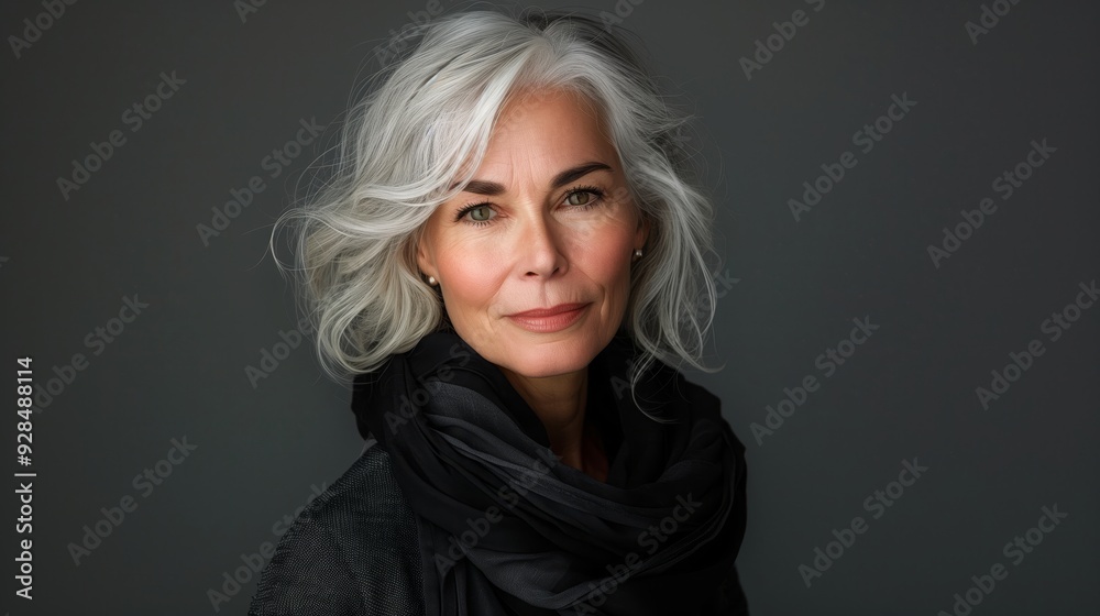 Portrait of beautiful senior woman looking at camera and smiling Portrait of beautiful senior woman looking at camera and smiling