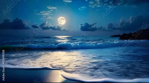moon over the sea