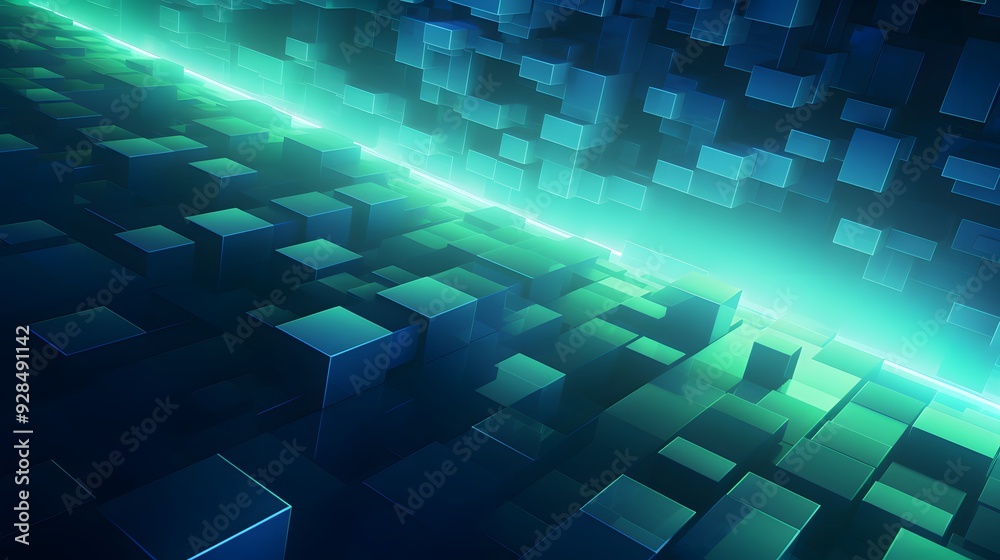 3d rendering of mind green and blue abstract geometric background. Scene for advertising, technology, showcase, banner, game, sport, cosmetic, business, metaverse. Sci-Fi Illustration. Product display 3d rendering of mind green and blue abstract geometric background. Scene for advertising, technology, showcase, banner, game, sport, cosmetic, business, metaverse. Sci-Fi Illustration. Product display