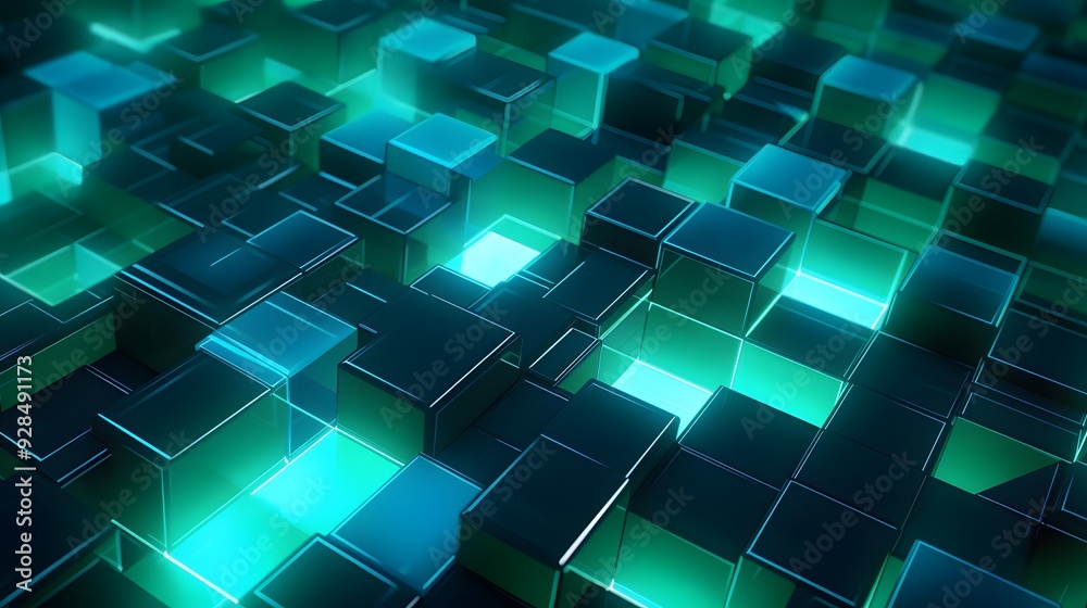 3d rendering of mind green and blue abstract geometric background. Scene for advertising, technology, showcase, banner, game, sport, cosmetic, business, metaverse. Sci-Fi Illustration. Product display 3d rendering of mind green and blue abstract geometric background. Scene for advertising, technology, showcase, banner, game, sport, cosmetic, business, metaverse. Sci-Fi Illustration. Product display