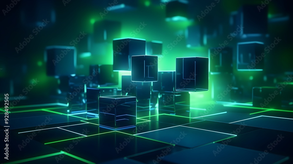 3d rendering of mind green and blue abstract geometric background. Scene for advertising, technology, showcase, banner, game, sport, cosmetic, business, metaverse. Sci-Fi Illustration. Product display 3d rendering of mind green and blue abstract geometric background. Scene for advertising, technology, showcase, banner, game, sport, cosmetic, business, metaverse. Sci-Fi Illustration. Product display