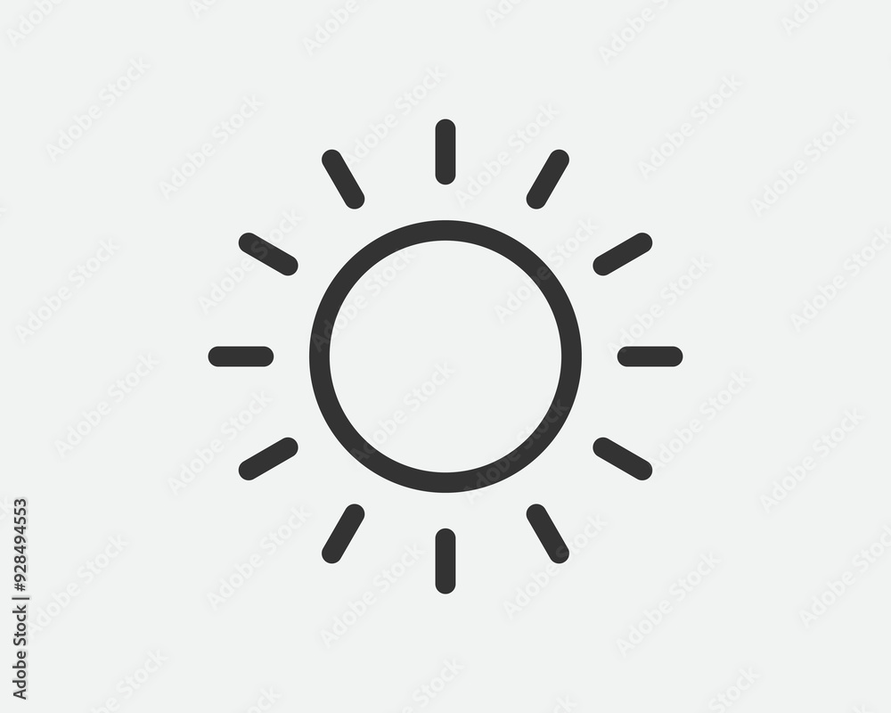 Light dimmer icon line trendy design. Electricity lamp saving energy sign. Black and white flat style. Light dimmer icon line trendy design. Electricity lamp saving energy sign. Black and white flat style.