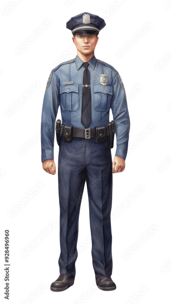 Fototapeta premium PNG Policeman officer adult white background.