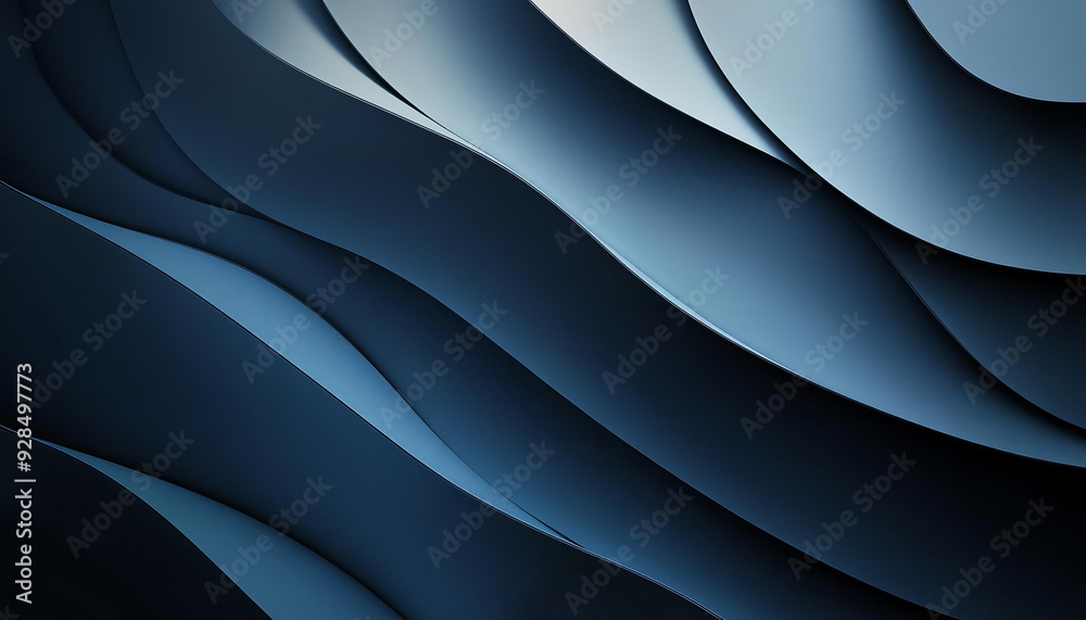 Fototapeta premium Design a sleek, minimalist desktop background in blue with smooth lines and abstract patterns. The overall design is clean and simple, with subtle variations in shade and texture