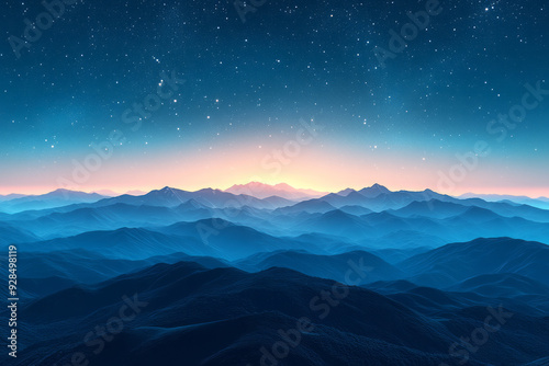 A starless night sky, isolated on a pastel blue background, capturing the vastness and mystery of the cosmos,