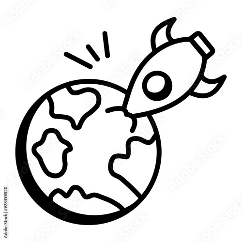 Internet crash icon in doodle style 
