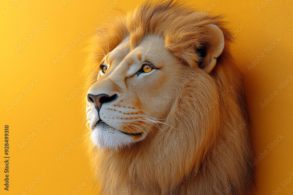 A lion’s head, isolated on a soft pastel orange background, symbolizing bravery and strength, A lion’s head, isolated on a soft pastel orange background, symbolizing bravery and strength,
