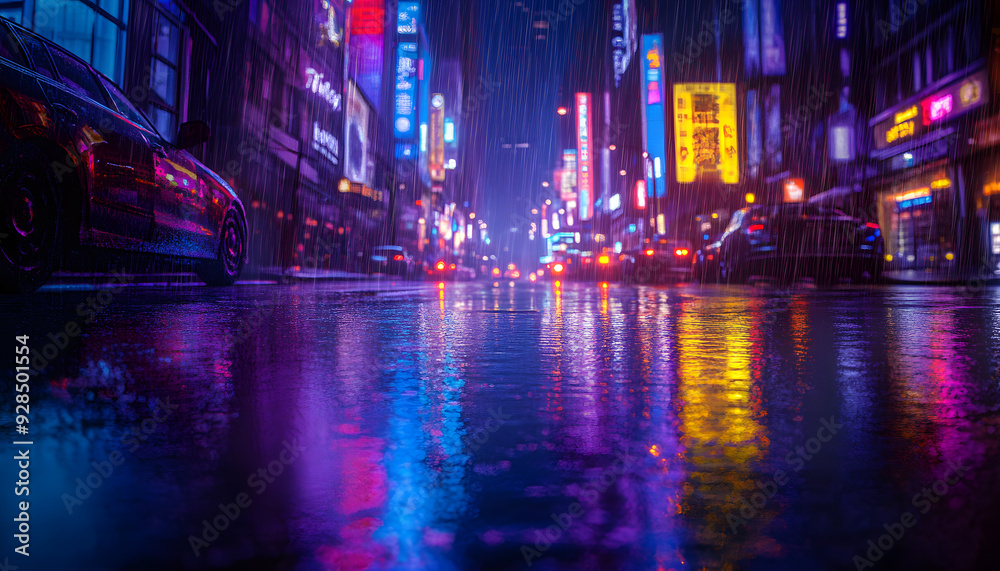 Obraz premium rainy day scene wallpaper