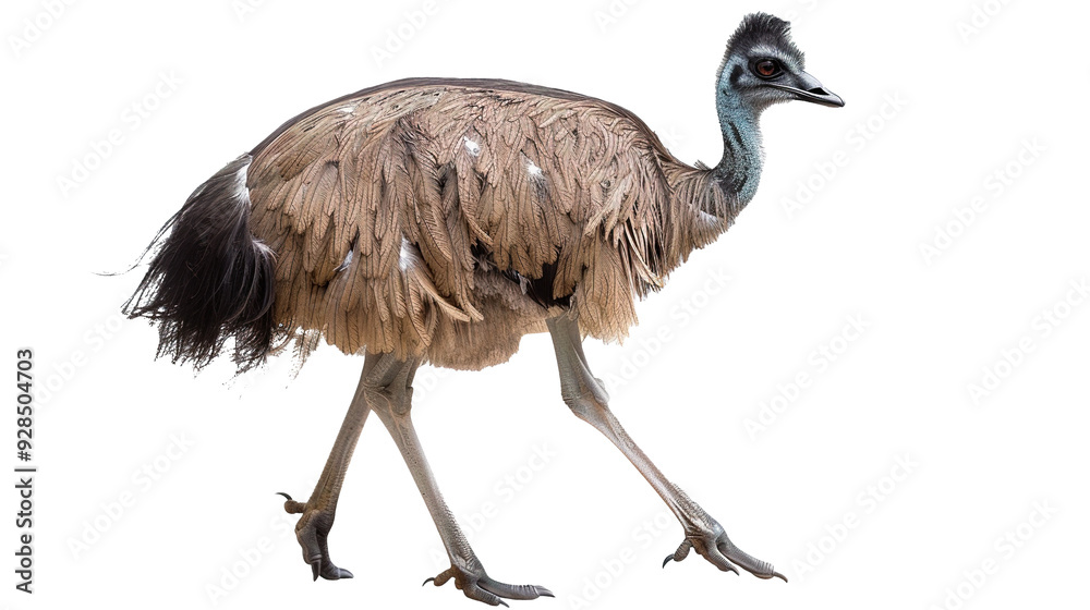 Fototapeta premium Emu bird isolated on transparent background, PNG