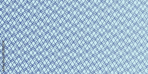 Seamless pattern with metal crossed lines isolated on blue light background, vector, eps10.