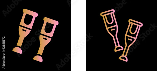 Crutches Vector Icon