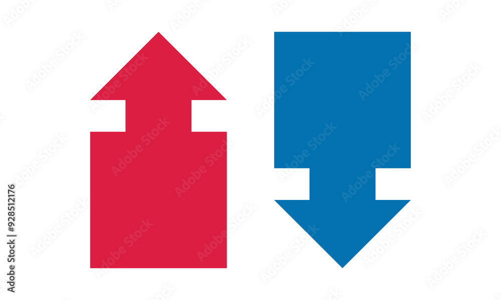 Hot Cold Red Blue Square Arrows Hot Cold Red Blue Square Arrows