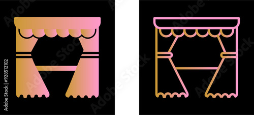 Curtains  Vector Icon