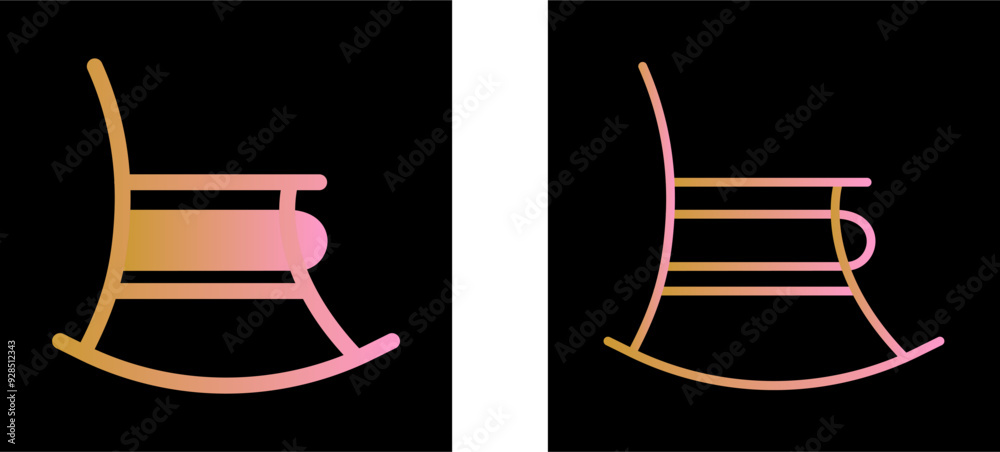 Rocking Chair Vector Icon Rocking Chair Vector Icon