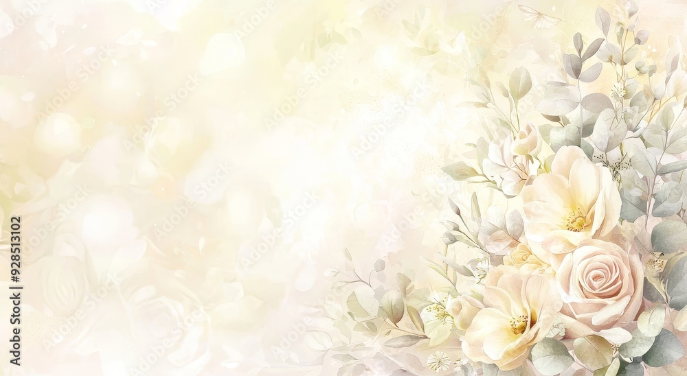 This painting depicts a delicate flower with many leaves. It is made up of a watercolor seamless pattern, hand-drawn color brush patterns, and a 3D illustration. This painting depicts a delicate flower with many leaves. It is made up of a watercolor seamless pattern, hand-drawn color brush patterns, and a 3D illustration.