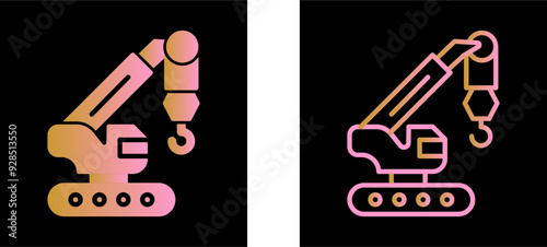 Harbor Crane Vector Icon