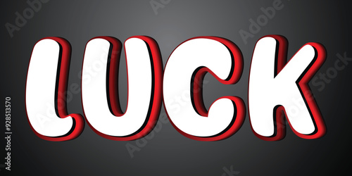 creative 3d luck typography design
