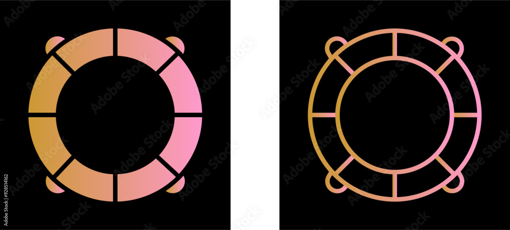 Life Saving Tube Vector Icon Life Saving Tube Vector Icon