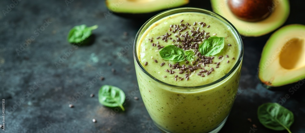 Avocado Smoothie with Chia Seeds and Basil Avocado Smoothie with Chia Seeds and Basil