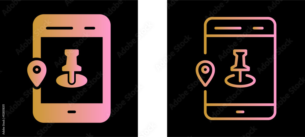 Pin Location Vector Icon Pin Location Vector Icon