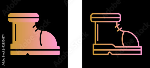 Ski Boots Vector Icon