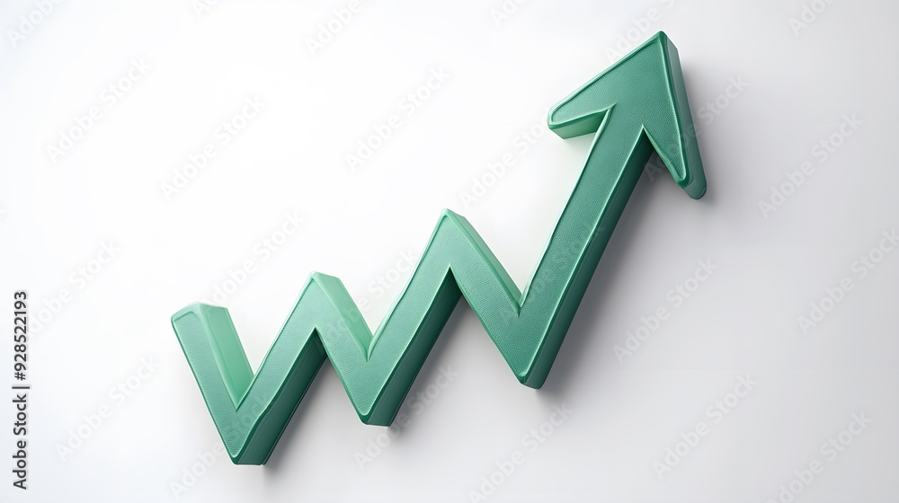 Green arrow graph showing upward trend, symbolizing growth, success, and progress in business or financial metrics. Green arrow graph showing upward trend, symbolizing growth, success, and progress in business or financial metrics.