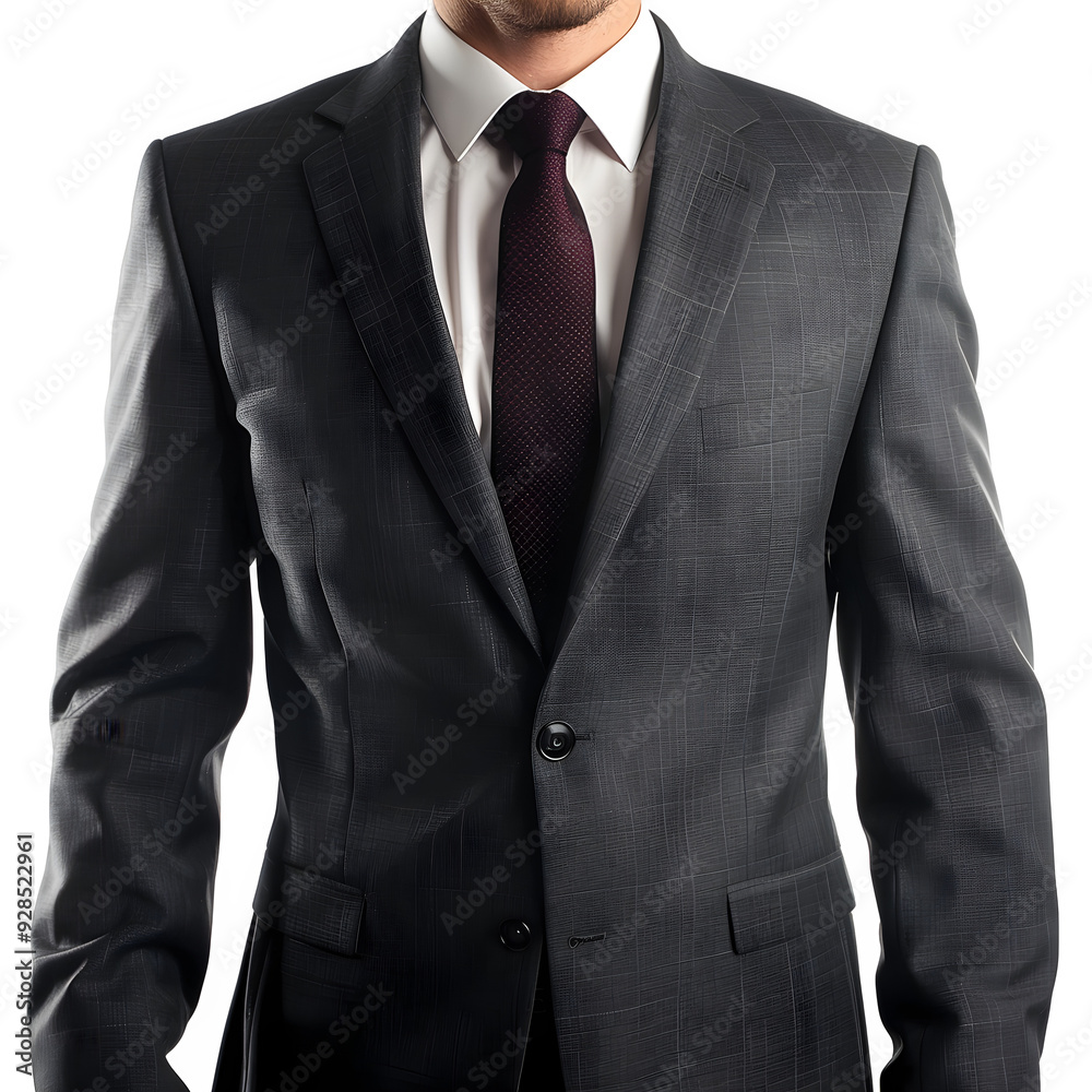 Corporate executive in a sleek black suit and tie, set against a clear background, perfect for business presentations and professional settings Corporate executive in a sleek black suit and tie, set against a clear background, perfect for business presentations and professional settings