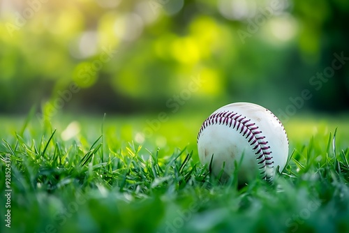 Wallpaper Mural baseball sport on grass with blurred background Torontodigital.ca