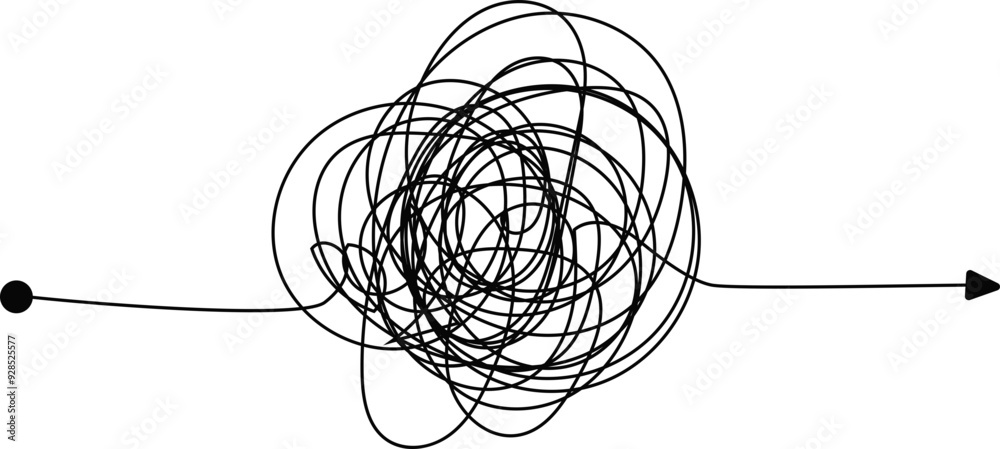 Tangled scribble. Simple style. Scrawl icon. Tangled scribble. Simple style. Scrawl icon.