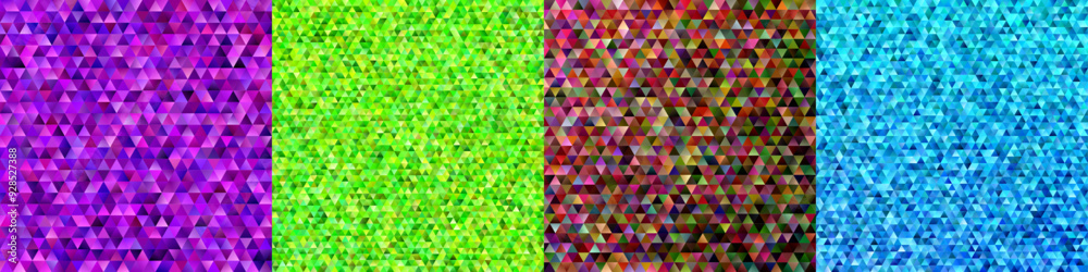 Abstract triangle polygon background set Abstract triangle polygon background set