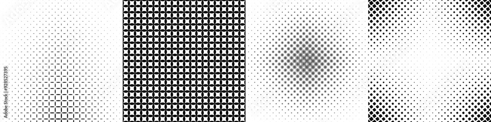 Monochrome geometrical pattern collection Monochrome geometrical pattern collection