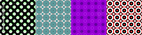 Seamless geometric threetone pattern set
