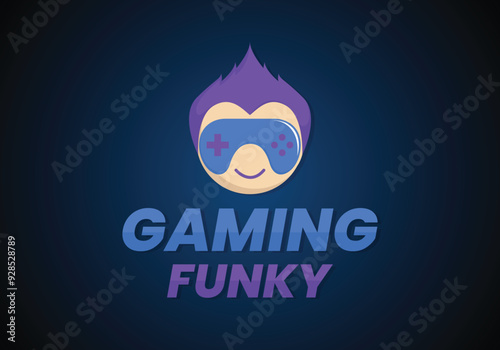 Funky Detailed esports gaming logo photo