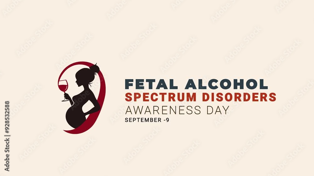 international fetal alcohol spectrum disorders awareness day. pregnant women and alcohol icon motion. international fetal alcohol spectrum disorders awareness day. pregnant women and alcohol icon motion.