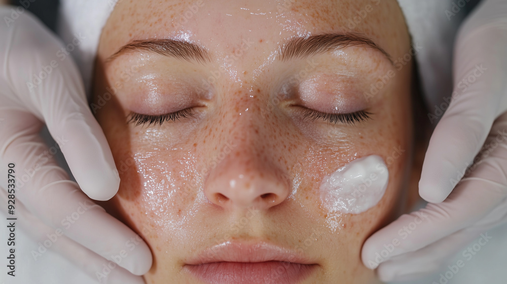 Facial Massage with Cream Application Facial Massage with Cream Application