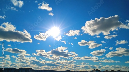 Sunny Sky with White Clouds