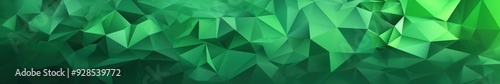 Geometric pattern. Gem-like, crystal structure, mosaic and modern look. Abstract green background with triangles.