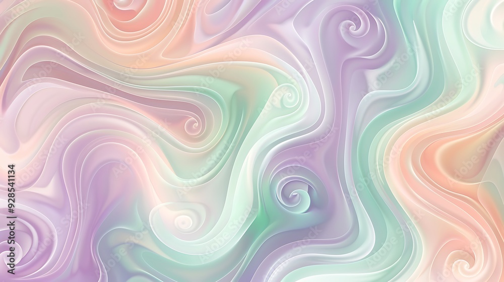 Obraz premium Abstract Watercolor Background with orange, cyan, pink and Peach Tones