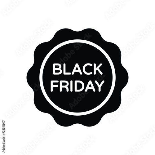 Black Friday Sales vector icon