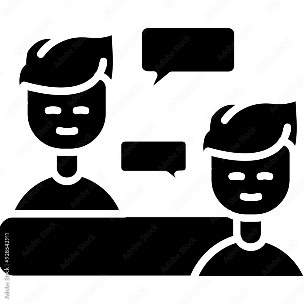 Job Interview Vector Icon Design Job Interview Vector Icon Design
