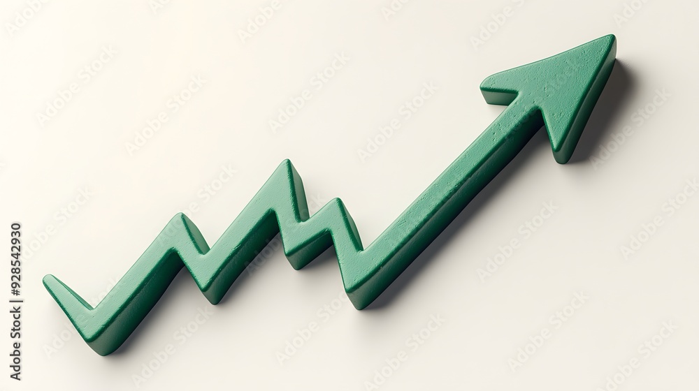 Upward trend with green arrow symbolizing growth and success in business, finance, and analysis. Concept of positive progress. Upward trend with green arrow symbolizing growth and success in business, finance, and analysis. Concept of positive progress.