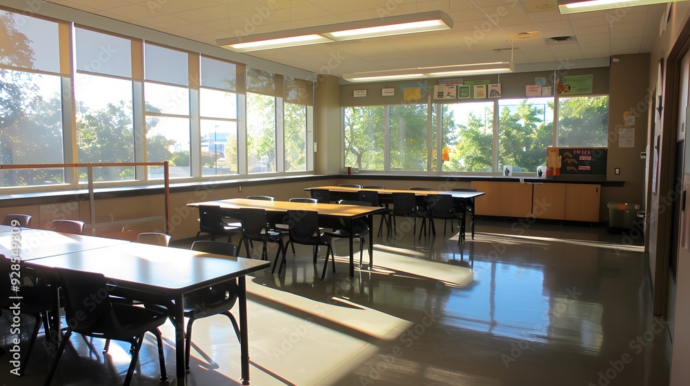 Sunlit Classroom Awaits, Signaling a Bright Start to the School Year and Creative Learning Sunlit Classroom Awaits, Signaling a Bright Start to the School Year and Creative Learning