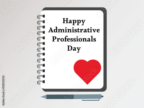 Happy Administrative Professionals Day, Secretaries Day or Admin Day. Holiday concept. Template for background, banner, card, poster with text inscription.