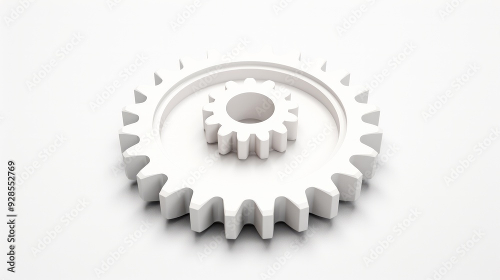 A large white metal gear on a white background. Neural network ai generated art A large white metal gear on a white background. Neural network ai generated art