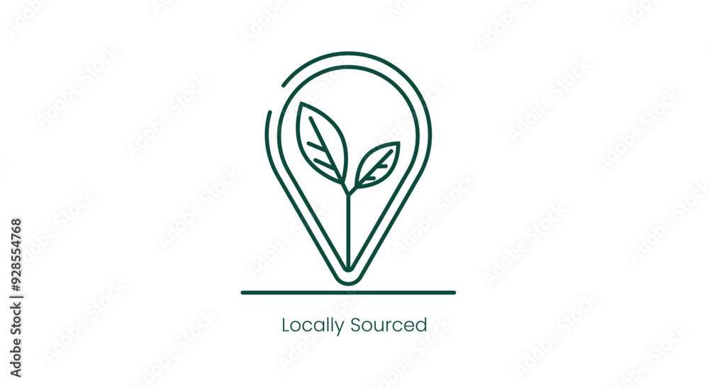Locally Sourced Product Vector Illustration Icon Locally Sourced Product Vector Illustration Icon