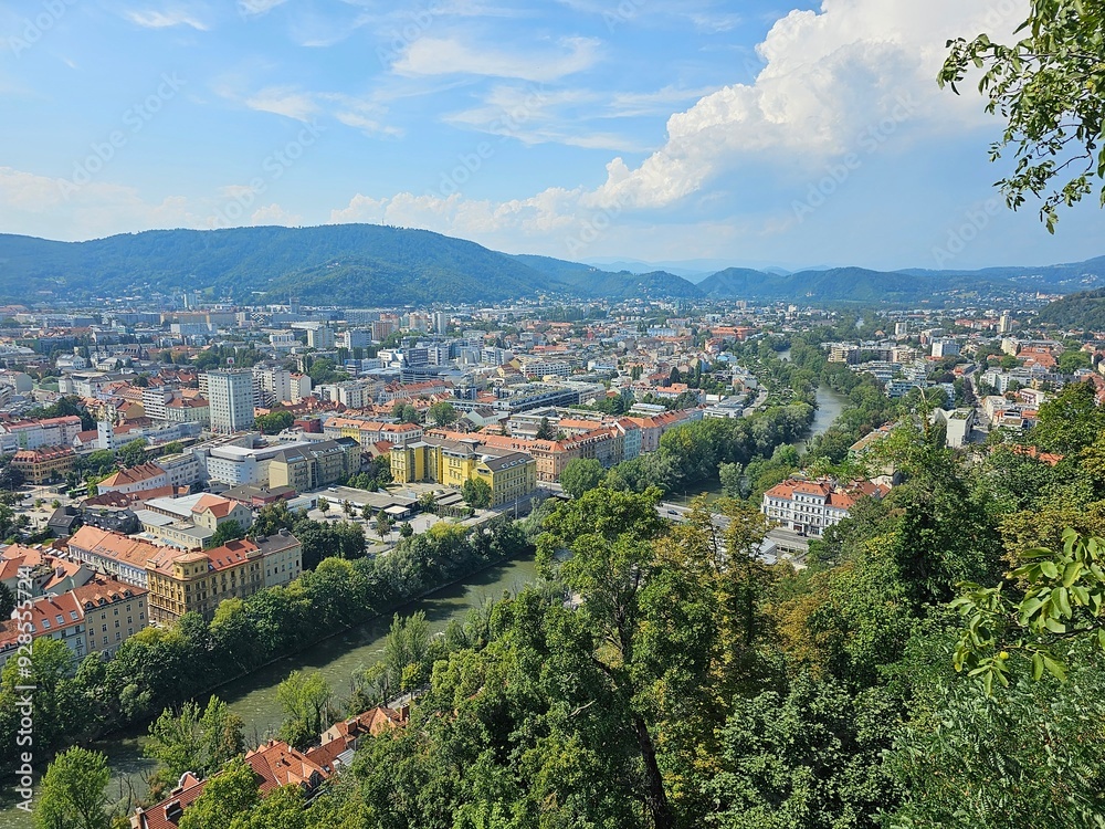 Fototapeta premium Graz Panorama und Altstadt
