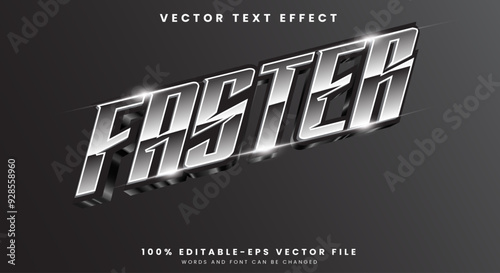 Faster editable text effect Template suitable for Sport and Champion text style