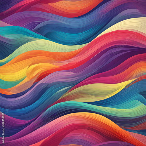 Abstract multi color waves Colorful abstract gradient background wavy pastel rainbow colors, blue, pink, purple, multi color layered paper wave texture,